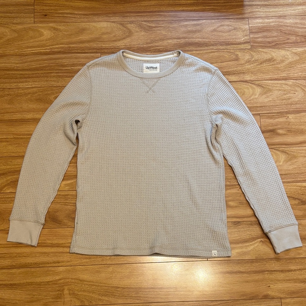 UpWest Beige Waffle Sweater - Size Medium